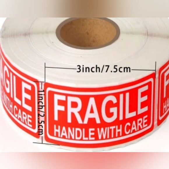 Fragile Handle With Care stickers 2 rolls. Total of 240 stickers. New - Picture 4 of 4